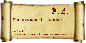 Morschauer Lizander névjegykártya